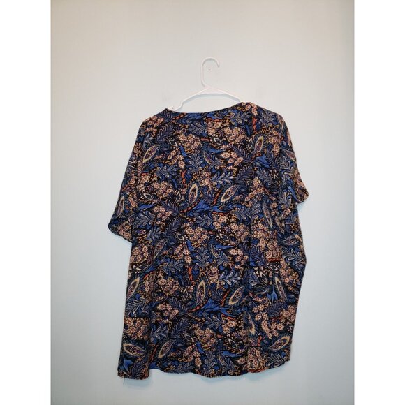 Buckle Daytrip Womens XL Blouse Short Sleeve Boho Blue Short Sleeve Dolman NWT - Picture 2 of 6